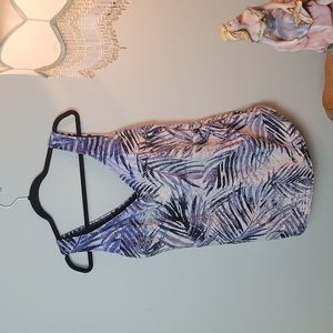 🎁 Swimsuits for All blue palm skirt one piece